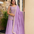 Mauve purple heavy diamond silk sequins zari & thread embroidered sharara suit set with dupatta