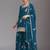 Teal blue heavy chinon sequins salwar suit set