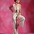 Ivory embroidered thin jute organza jacket set