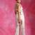Ivory embroidered thin jute organza jacket set