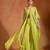 Lime green embroidered crepe kaftan set