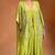 Lime green embroidered crepe kaftan set