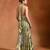Lime green embroidered crepe fusion sharara set