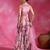Sugar pink printed crepe indo western sharara set