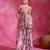 Sugar pink printed crepe indo western sharara set