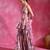 Sugar pink printed crepe indo western sharara set
