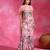 Sugar pink floral printed crepe kurta set