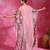 Sugar pink printed crepe indo western sharara set