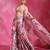 Sugar pink printed crepe indo western sharara set