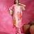Sugar pink printed crepe tunic kurta set
