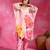 Sugar pink printed crepe tunic kurta set