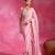 Sugar pink embroidered organza saree set