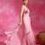 Sugar pink embroidered organza saree set