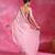 Sugar pink embroidered organza saree set