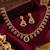 Gold plated necklace set with jhumka earrings | south indian temple jewelry for festive wedding wear