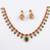 Gold plated necklace set with jhumka earrings | south indian temple jewelry for festive wedding wear