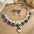 Meenakari peacock  necklace set with pearl earrings | indian bridal festival jewelry