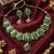 Meenakari peacock  necklace set with pearl earrings | indian bridal festival jewelry