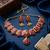 Meenakari peacock  necklace set with pearl earrings | indian bridal festival jewelry