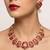 Meenakari peacock  necklace set with pearl earrings | indian bridal festival jewelry
