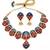 Meenakari peacock  necklace set with pearl earrings | indian bridal festival jewelry