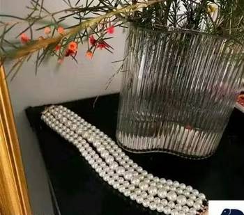 Multi-strand pearl choker necklace | elegant layered pearl statement jewelry 2