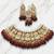 Maroon kundan choker necklace set with earrings & maang tikka | bollywood bridal indian jewelry for women