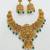 Gold temple jewelry set - south indian lakshmi necklace & jhumka earrings