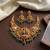 Antique gold south indian temple jewelry set: divine shiva parvati necklace with jhumkas for bridal & festive wear