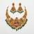 Antique gold south indian temple jewelry set: divine shiva parvati necklace with jhumkas for bridal & festive wear