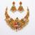 Antique gold south indian temple jewelry set: divine shiva parvati necklace with jhumkas for bridal & festive wear