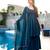 women's rayon geometric embroidered flared kurta sharara with dupatta
