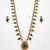 Green meenakari long haram necklace set antique gold plated south indian temple jewelry for wedding