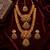 South indian temple jewelry set: lakshmi long haram necklace, choker, earrings & maang tikka bridal set