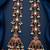 Gold kemp  earrings with matal chain, south indian temple jewelry set, bridal wedding earrings