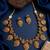 Antique gold temple jewelry set: south indian mango necklace & earrings | bridal wedding & festival ethnic traditional