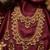 Gold plated south indian temple jewelry set, ruby emerald pearl long haram necklace, earrings & maang tikka