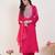 Ethnic Motifs Embroidered Regular Sequinned Kurta With Trousers & Dupatta