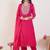 Ethnic Motifs Embroidered Regular Sequinned Kurta With Trousers & Dupatta