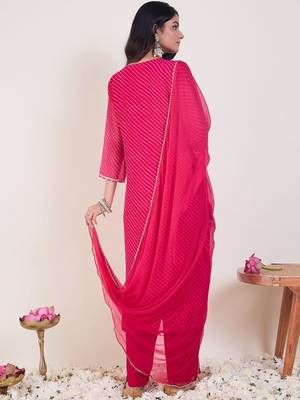 Ethnic Motifs Embroidered Regular Sequinned Kurta With Trousers & Dupatta 5