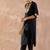Embroidered Sequinned Straight Kurta With Trousers