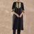 Embroidered Sequinned Straight Kurta With Trousers
