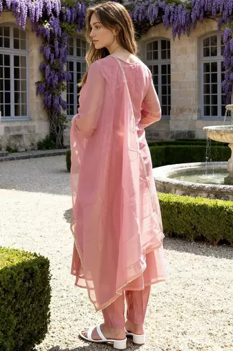 Women Ethnic Motifs Embroidered Regular Kurta with Trousers & With Dupatta