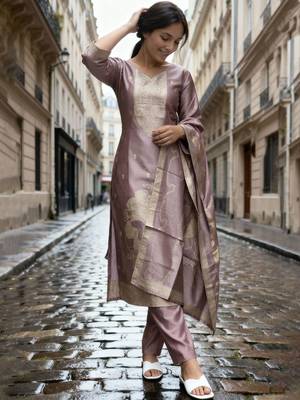 Women Regular Kurta with Trousers & With Dupatta 2