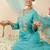 Floral Embroidered Panelled Thread Work A-Line Kurta With Trousers & Dupatta