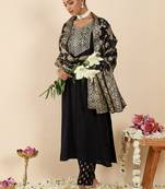 Women Ethnic Motifs Embroidered Regular Kurta with Trousers & With Dupatta