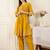Flral Embroidered Pleated Thread Work Pure Cotton A-Line Kurta With Trousers