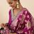 Floral Embroidered V-Neck Regular Straight Kurta With Trousers & Dupatta