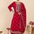 Floral Embroidered Round Neck Regular Straight Kurta With Trousers & Dupatta