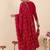 Floral Embroidered Round Neck Regular Straight Kurta With Trousers & Dupatta